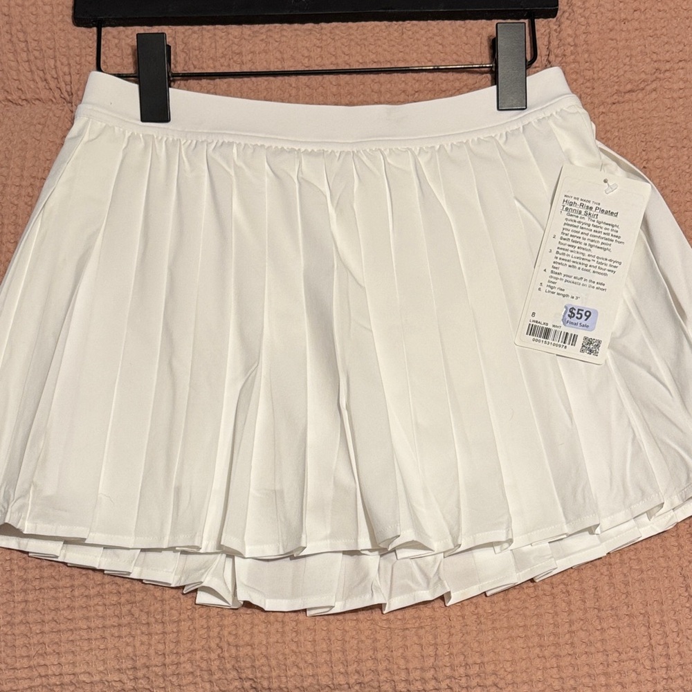 White Pleated Tennis Skirt